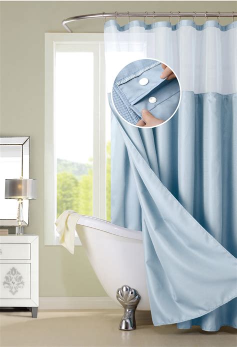 blue shower curtain liner|blue shower curtains for bathroom.